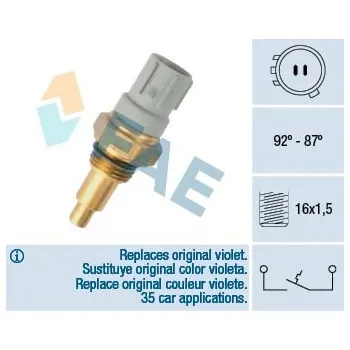 Ventilátor topení a klimatizace Teplotní spínač, větrák chladiče FAE 36390