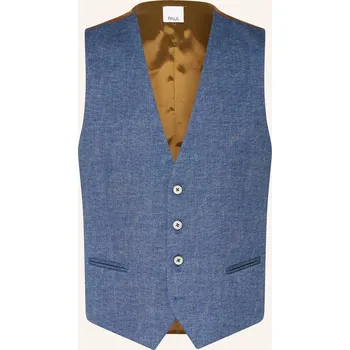 Paul Pánská Obleková Vesta Slim Fit Z Žerzeje, 650 mid blue, 54