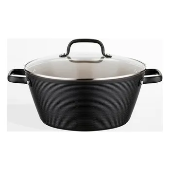 Hrnec Hliníkový hrnec s poklicí CARINA BLACK 5,2 l