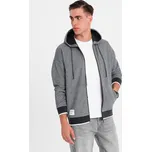 Pánská mikina OMBRE OM-SSZP-0210 GREY/BLACK S