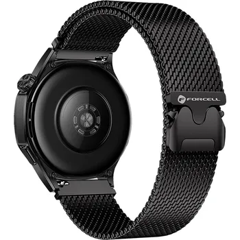 Řemínek na hodinky Řemínek Forcell F-Design Fs10 Stailess Steel Strap Samsung Galaxy Watch 20 mm Black