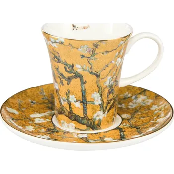 Goebel Van Gogh Espresso šálek s podšálkem Mandlový strom zlatý
