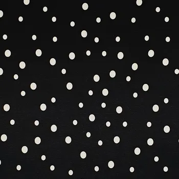 Úplet N6174 černý, bílé puntíky, š.150