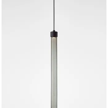 Brokis Designové LED závěsné svítidlo Comet Round 700, PC1376 Povrch Montury: Broušená champagne lak, Barva skla: Červená - transparentní sklo, Baldachýn: Broušená champagne lak