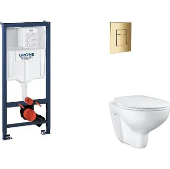 WC sada Grohe Rapid SL - Set předstěnové instalace, klozetu, sedátka SoftClose a tlačítka Skate Cosmopolitan, Cool Sunrise SANI11BB4122