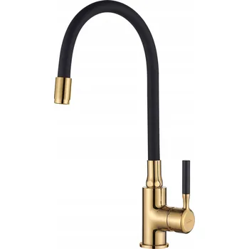 Vodovodní baterie Kuchyňská stojánková baterie Invena Gold černá