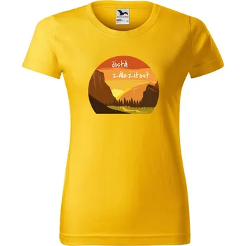 Dámské tričko DOBRÝ TRIKO Dámské tričko s potiskem Čistá záležitost Barva: Žlutá, Velikost: 2XL