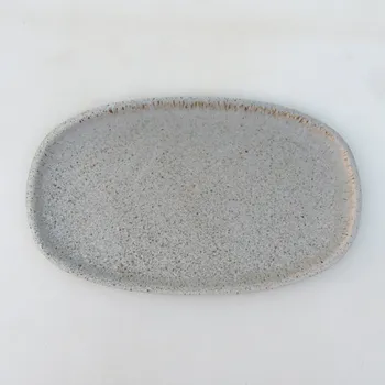 Květináč Keramická podmiska H15 -25 x 15 x 1 cm - béžová