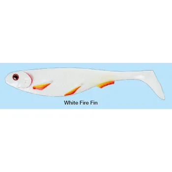 Umělá nástraha STROFT PREDATOR White Fire Fin - 14 cm