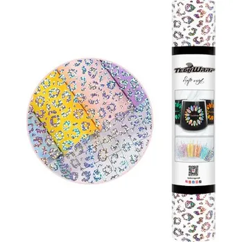 Samolepící dekorace TeckWrap Holo Opal Pattern - Transparent Leopard Velikost: 30,5 x 30 cm