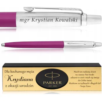 PROPISKA PARKER Den žen Dárek Růžová Magenta Gravírování Krabička