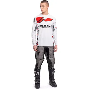 Moto dres Pánský dres Yamaha k 70. výročí, bílý Velikost: XXL