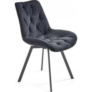Jídelní židle Židle Halmar velur černá 1 ks
