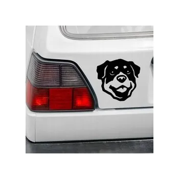 Samolepicí dekorace na vozidlo Samolepka na auto Pes Rottweiler Psiakrew na světlou karoserii 15 cm