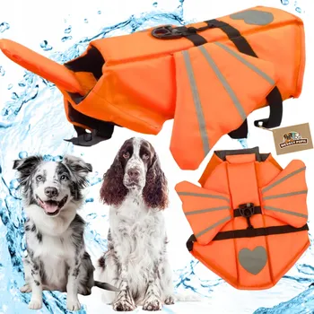 Obleček pro psa KAPOK pro psa plovací vesta do vody SE KŘÍDLY vel. M