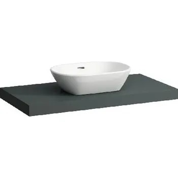 Koupelnový nábytek Laufen Lani - Deska pod umyvadlo, 99 cm, středový výřez, šedá H4046611122661
