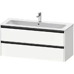 Duravit Ketho.2 - Umyvadlová skříňka 55x121x48 cm, 2 zásuvky, matná bílá K25265018180000
