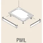 RONAL Marblemate - Hliníkový přední panel pro obdélníkovou vaničku, L-panel, 2 strany, 800 x 1000 mm - vanička bílá PWIL08010004