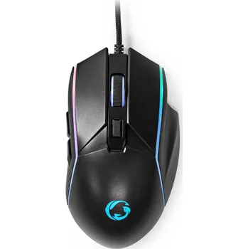 Myš Nedis GMWD510BK Myš, herní, drátová, optická, barevné podsvícení, 7200DPI, 6 tlačítek, USB, černá GMWD510BK