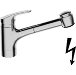 Hansa Mix - Páková dřezová baterie s vytahovací sprškou, pro beztlaké ohřívače vody, chrom 01361183