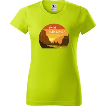 Dámské oblečení DOBRÝ TRIKO Dámské tričko s potiskem Čistá záležitost Barva: Limetková, Velikost: L