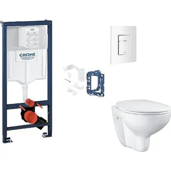 Grohe Rapid SL - Set předstěnové instalace, klozetu, sedátka SoftClose, tlačítka Skate Cosmopolitan a sady pro vhazování tablet, alpská bílá SANI11BB3145