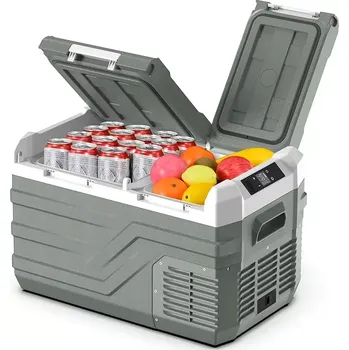 Autochladnička Autochladnička kompresorová Alpicool, dvouzonová autolednice, objem 25l, napájení 12V, 24V nebo 230V, LCD displej, nastavitelná dvířka (Autolednice duální, dvoukomorová)