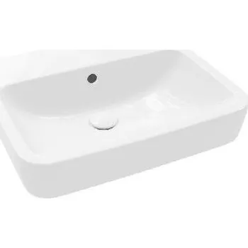 Umyvadlo Villeroy & Boch O.novo - Umyvadlo 55x46 cm, s přepadem, bez otvoru pro baterii, AntiBac, CeramicPlus, alpská bílá 4A4157T2