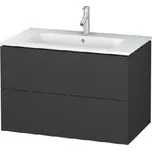 Duravit L-Cube - Umyvadlová skříňka 55x82x48 cm, 2 zásuvky, grafit mat LC624104949