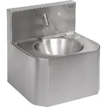 Umyvadlo Sanela Nerezová umyvadla - Nerezové závěsné umyvadlo s Piezo ovládáním a termostatickým ventilem, 6 V SLUN 72PTB