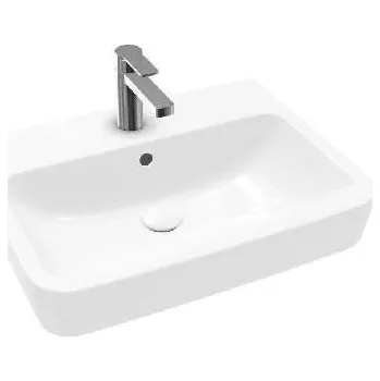 Umyvadlo Villeroy & Boch O.novo - Umyvadlo 60x46 cm, s přepadem, otvor pro baterii, AntiBac, CeramicPlus, alpská bílá 4A4160T2