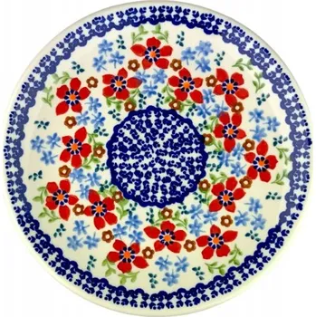 Talíř Talíř 18 cm Mělký Jídelní MM01 Keramika Bolesławiec