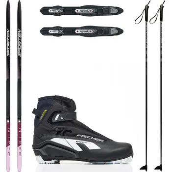 Běžky SPORTEN Perun Pro SKIN W NIS se stoupacím pásem + vázání + boty Fischer + hole