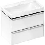 Hansgrohe Xelu Q - Skříňka s umyvadlem, 63x78x50 cm, 2 zásuvky, lesklá bílá/chrom 54380000