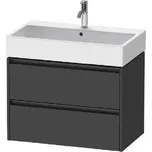 Duravit Ketho.2 - Umyvadlová skříňka 55x78x46 cm, 2 zásuvky, grafit mat K25277049490000