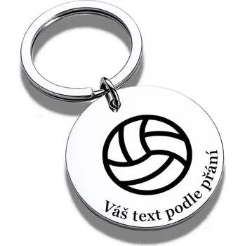 u Psíka | Sportovní přívěšek na klíče | průměr 30mm Sportovní motiv: Volejbal