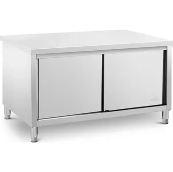 Kuchyňská skříňka Nerezová kuchyňská skříň s pracovní deskou - 160 x 80 cm - 500 kg - Royal Catering RCAT-160/80