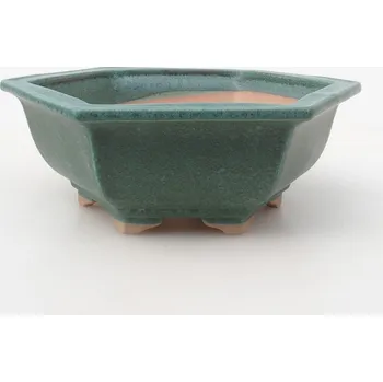 Květináč Bonsai miska H53 - 19 x 21,5 x 7 cm. - zelená