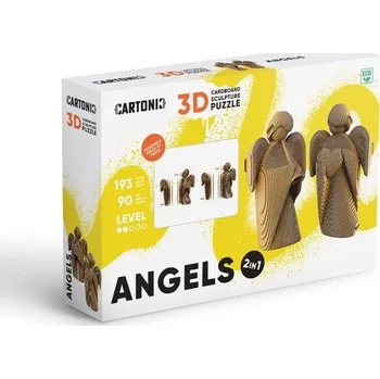 3D puzzle Cartonic 3D PUZZLE - ANGELS 2v1, 193 dílků, LEVEL2