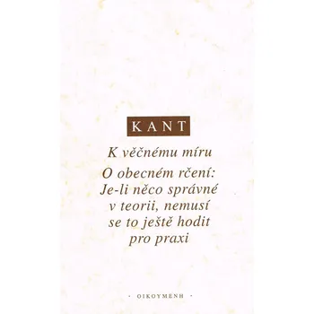 K věčnému míru, O obecném rčení