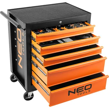 NEO TOOLS Dílenký vozík, 5 zásuvek + 117 nástrojů 84-214-6