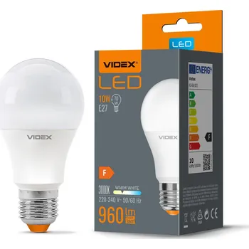 Žárovka LED žárovka LED E27 A60 10W = 70W 960lm 3000K Teplá 240° Videx