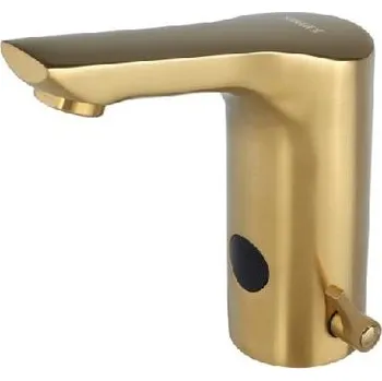 Vodovodní baterie Sanela Senzorové baterie - Elektronická umyvadlová baterie, bateriové napájení, matná zlatá SLU 76GXB