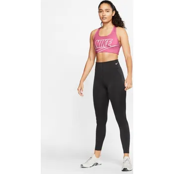 Dámské oblečení Podprsenka NIKE Swoosh Futura Pink Růžová S