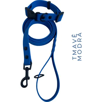 Obojek pro psa PUPPY SET - tmavě modrá