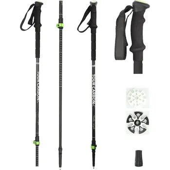 Sjezdová hůlka Skialpové & trekové hole HIGH COLORADO Tour Carbon Light 115-140 cm Černá Nastavitelné
