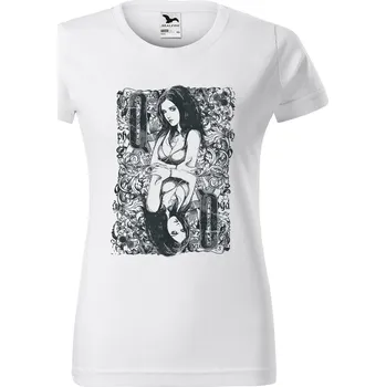 Dámské tričko DOBRÝ TRIKO Dámské tričko s potiskem Queen Barva: Bílá, Velikost: 3XL