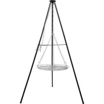 BRWOIN trojnožka nad ohniště s roštem, skládací 150 cm