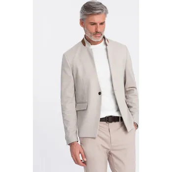 Pánské sako Ombre OM-BLZB-0131 Beige Melange