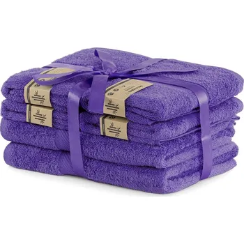 Ručník Sada 2 osušek a 4 ručníků DecoKing Bella purpurových, velikost 2*70x140+4*50x100